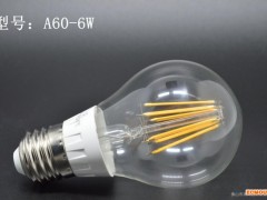 6WLED钨丝灯，环保PC+玻璃材质，节能高效