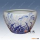 唐龙陶瓷青花小缸，瓷器工艺品。风水摆件装饰园林景观缸