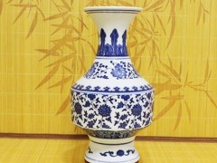 景德镇青花瓷礼品摆件 客厅花插瓷器工艺品 仿古青花陶瓷中号花