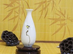 特价包邮 手绘荷花陶瓷花瓶摆件 景德镇简约家居瓷器工艺品花插