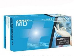 AMMEX爱马斯一次性医用橡胶检查手套 (耐用型）有粉马来西