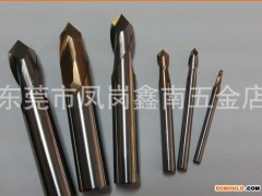 三用型 钨钢定点倒角兼2刃铣刀 2mm-16mm 90度钨钢合金不涂层倒角刀 中心定点钻