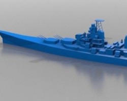 “新泽西”战列舰stl文件（3D打印模型）