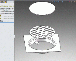 四款地漏模型 （SolidWorks设计，Sldprt/Sldasm格式）