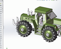 一款solidworks设计的奔驰拖拉机模型 （SolidWorks设计，Sldprt/Sldasm格式）