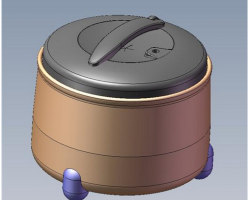 电饭煲 （SolidWorks设计，Sldprt格式）