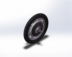 一款solidworks绘制小型电动车车轮 （SolidWorks/ProE设计，step(stp)/Sldprt格式）