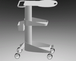 一款医用小推车 （SolidWorks设计，Sldprt/Sldasm格式）