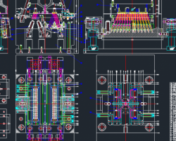 多斜孔不同斜度出模机构 CAD图纸（AutoCAD-ZWCAD设计，dwg格式）