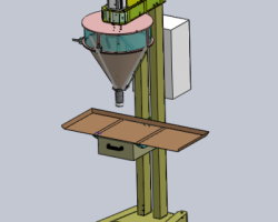 半自动粉剂包装机 （SolidWorks设计，Sldprt/Sldasm格式）