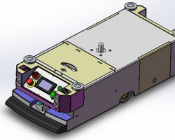 潜伏智能AGV小车 （SolidWorks设计，Sldprt/Sldasm格式）