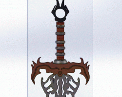 sw绘制魔剑 （SolidWorks设计，Sldprt格式）