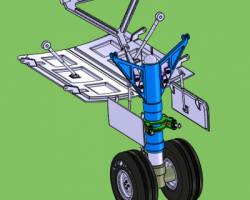 飞机起落架收放机构 （SolidWorks设计，step/Sldprt/Sldasm/x_t格式）