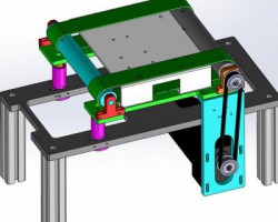 非标带顶升双皮带输送结构 （SolidWorks设计，Sldprt/Sldasm格式）