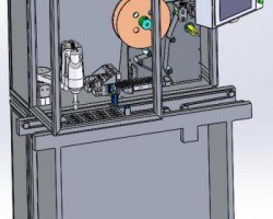 四轴机器人自动贴标机 （SolidWorks设计，x_t格式）