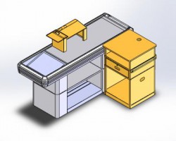 超市系列设备--收银台5 （SolidWorks设计，Sldprt/Sldasm格式）