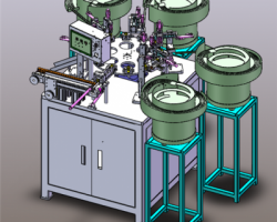电磁阀接线盒自动装配机方案 （SolidWorks设计，Sldprt格式）