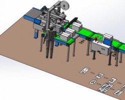 重量检测包装方案 （SolidWorks/ProE/Creo.Elements设计，step(stp)格式）