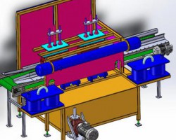 蓄电池组装流水线 （SolidWorks设计，step(stp)格式）
