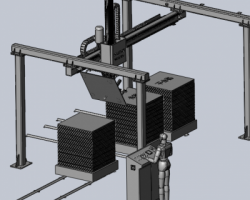 板子翻转检测机械手 （SolidWorks设计，step(stp)格式）