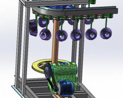 锥齿轮悬挂链生产线 （SolidWorks设计，iges格式）