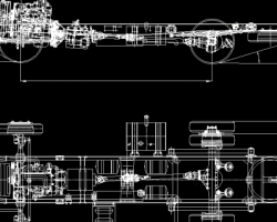 客车底盘布置图 （AutoCAD-ZWCAD设计，dwg/其他格式）