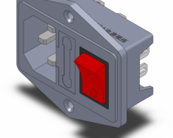 三合一组合式船型开关 （SolidWorks设计，x_t格式）