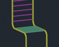 木质家用椅子CAD三维模型 （AutoCAD.Mechanical设计，dwg格式）