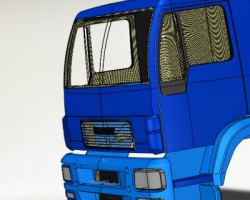 Man 重型卡车车头sw模型 （SolidWorks设计，Sldprt/Sldasm格式）