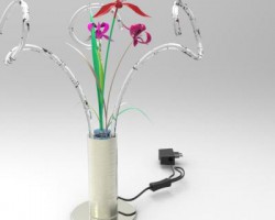 带花瓶的台灯（SolidWorks设计，Sldprt格式）