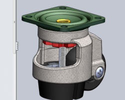 福马轮(3寸脚轮)（SolidWorks设计，Sldprt格式）