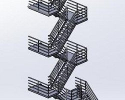 楼梯模型（SolidWorks设计，step格式）