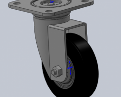 4寸万向轮（SolidWorks设计，Sldprt/Sldasm格式）