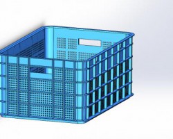 周转筐、承载筐、塑料筐（SolidWorks设计，Sldprt格式）