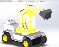 挖掘机（SolidWorks设计，Sldprt/Sldasm格式）