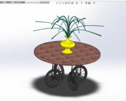 一款餐桌（SolidWorks设计，Sldprt/Sldasm格式）