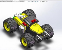 越野车模（SolidWorks设计，Sldprt/Sldasm格式）