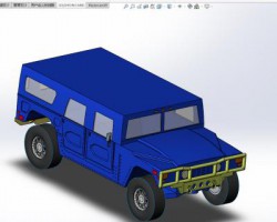 悍马车模（SolidWorks设计，Sldprt/Sldasm格式）