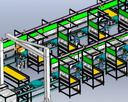 组装循环倍速链线（SolidWorks/ProE设计，step格式）