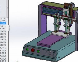 三轴桌上型自动点胶机（SolidWorks设计，Sldprt/Sldasm格式）