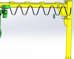 悬臂起重机（SolidWorks设计，step/Sldprt/Sldasm格式）