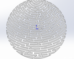 圆形-迷宫模型（SolidWorks设计，Sldprt格式）