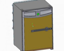 车载冰箱（ProE/Creo.Elements设计，step/Asm/Prt格式）