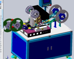 电子产品包装机、小件电子产品自动封装设备（SolidWorks设计，step/Sldprt/Sldasm/x_t格式）