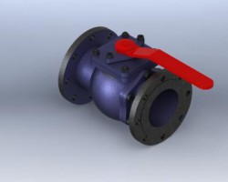 DN125法兰球阀（SolidWorks/ProE设计，step格式）