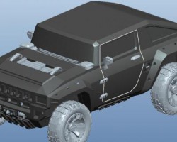悍马3D模型（ProE设计，Prt格式）
