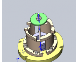 5轴机床夹具（SolidWorks设计，Sldprt/Sldasm格式）