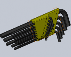 内六角扳手 全套（SolidWorks设计，Sldprt/Sldasm格式）