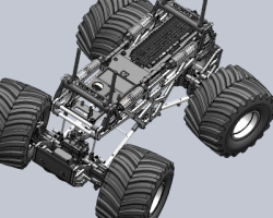 详细汽车底盘及其车轮装配体（SolidWorks设计，Sldprt/Sldasm格式）