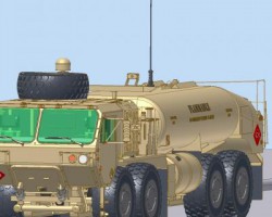 重型增程机动战术油罐车加油车（SolidWorks设计，提供step格式）